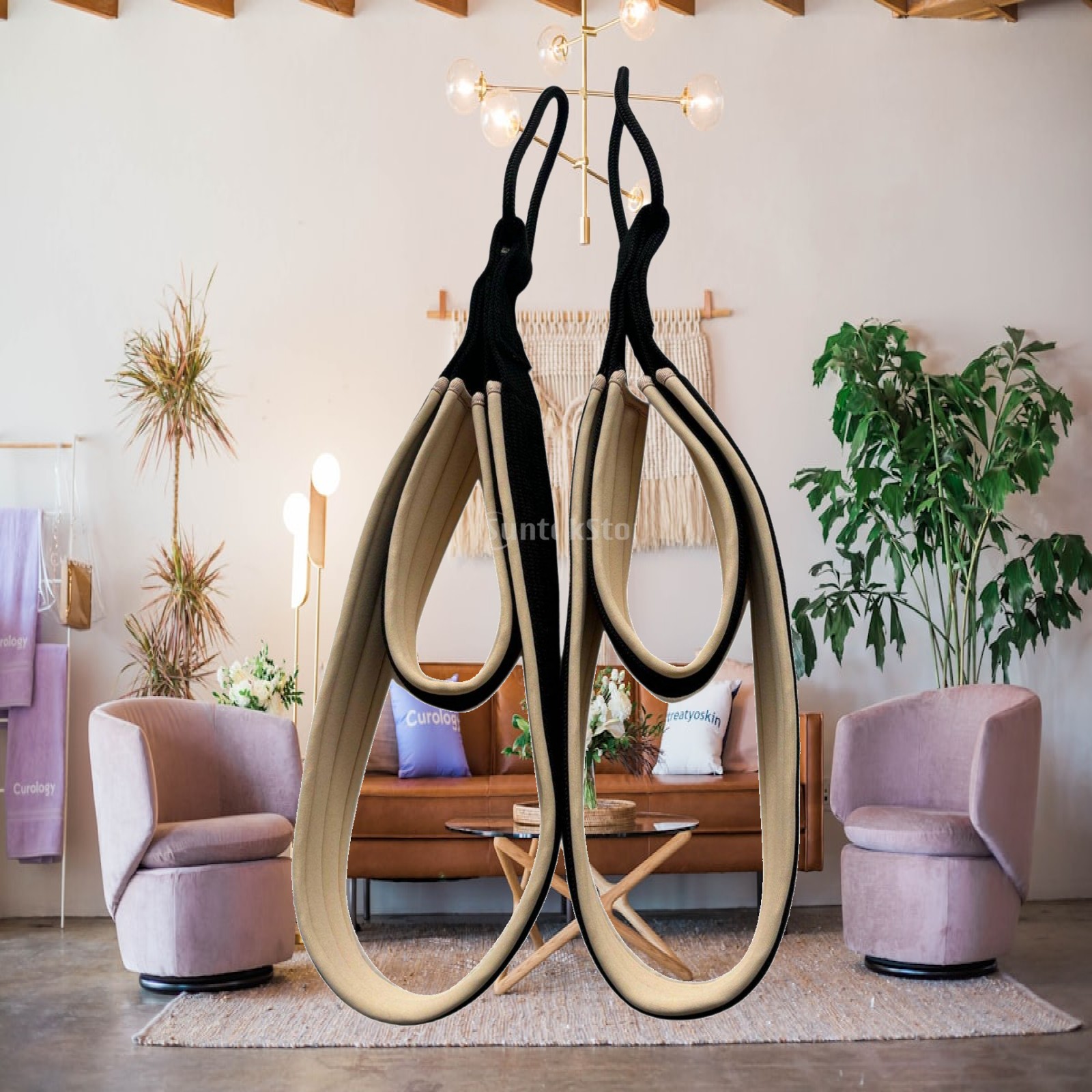 Pilates & Yoga With Harna - Alça de Pilates com Punho Antiderrapante,