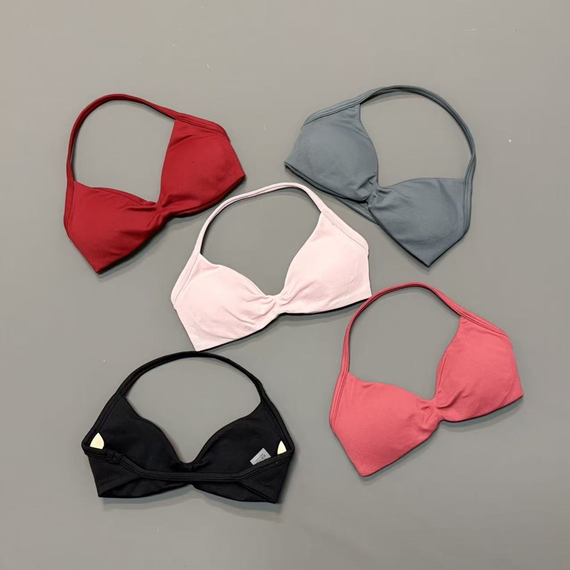 Yoga Strap Cotton - Sutiã Esportivo Feminino Halter com Decote
