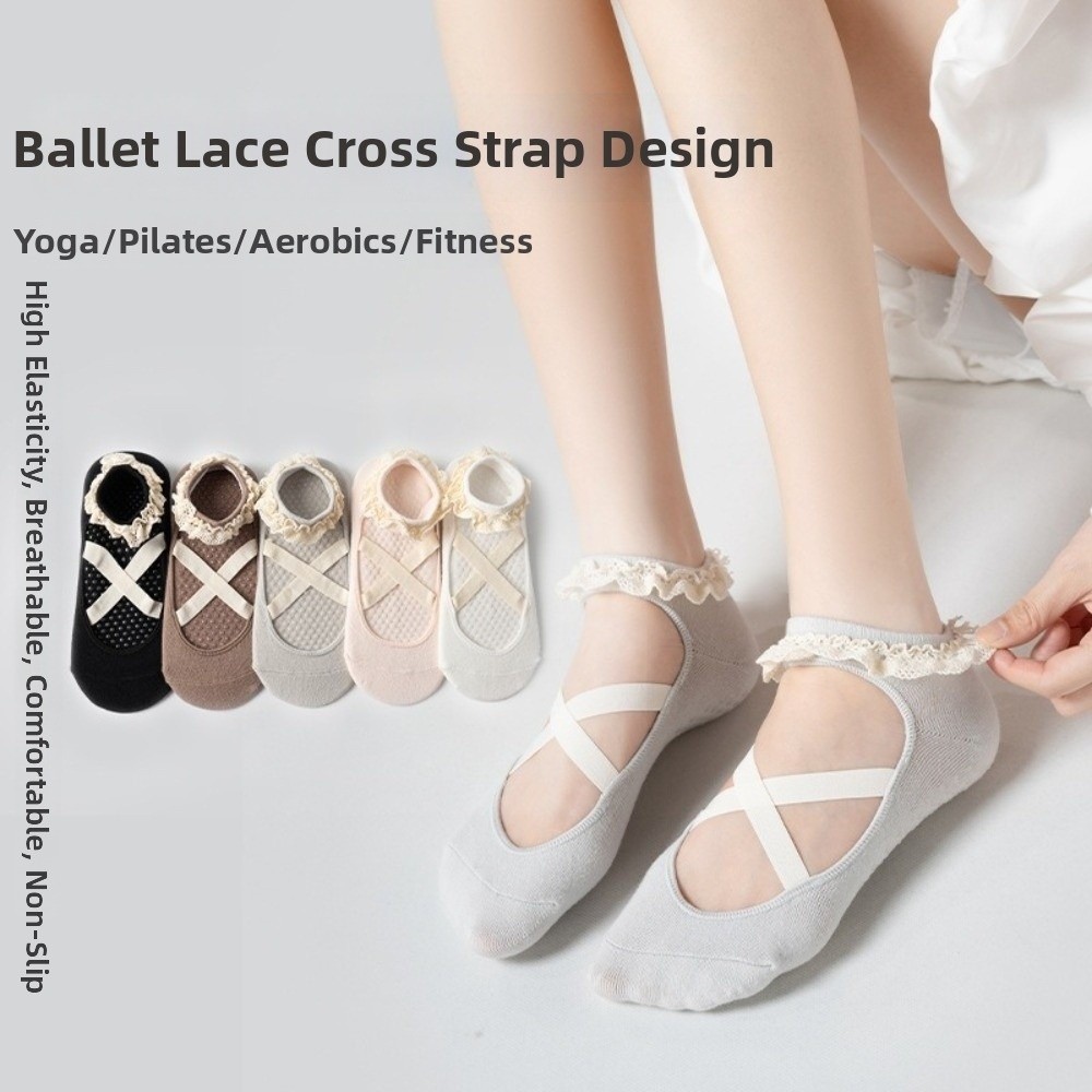 Meias de Yoga Antiderrapantes  - Pilates Ankle Strap avaliação e preço