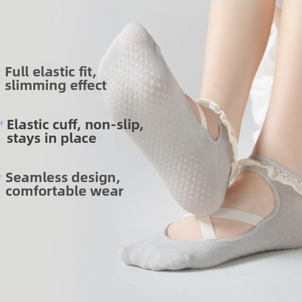 Meias de Yoga Antiderrapantes  - Pilates Ankle Strap avaliação e preço