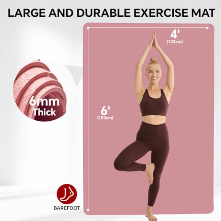 Tapete de Yoga Extra Grande pa - Pilates Yoga Mat Workout avaliação e preço