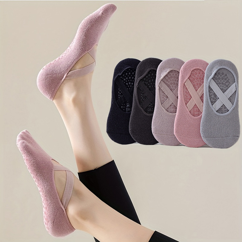 5 pares de meias de yoga de co - Pilates Ankle Strap avaliação e preço