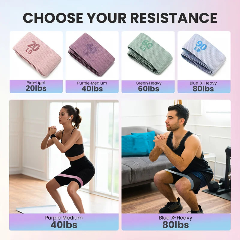 20-90lb tecido elástico banda  - Pilates Yoga Joint avaliação e preço