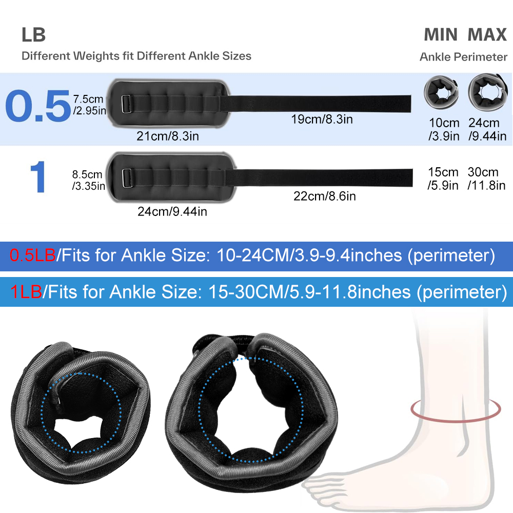1 Par de Pesos Ajustáveis para - Pilates Ankle Strap avaliação e preço
