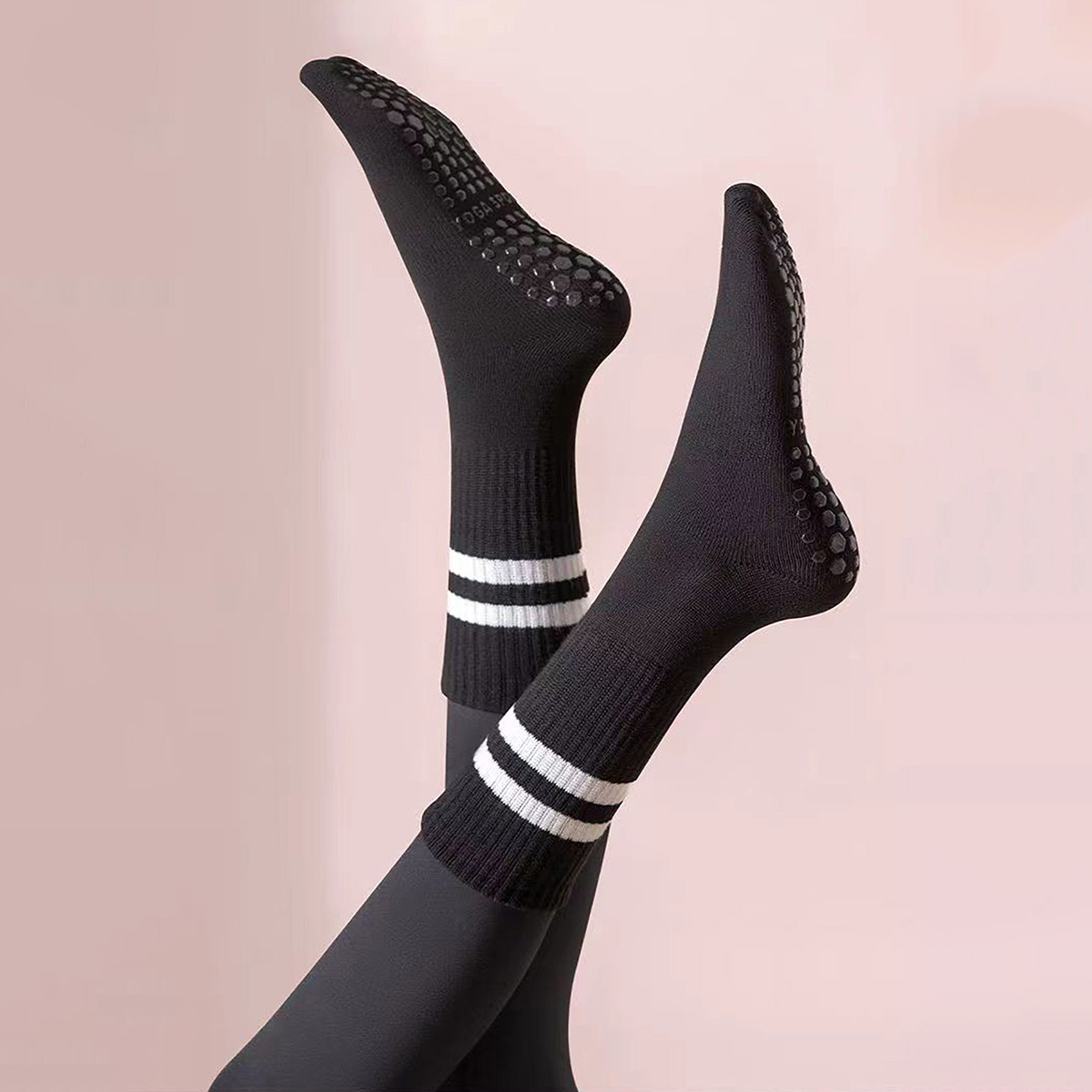 3 pares de meias longas de iog - Pilates Yoga Barre avaliação e preço