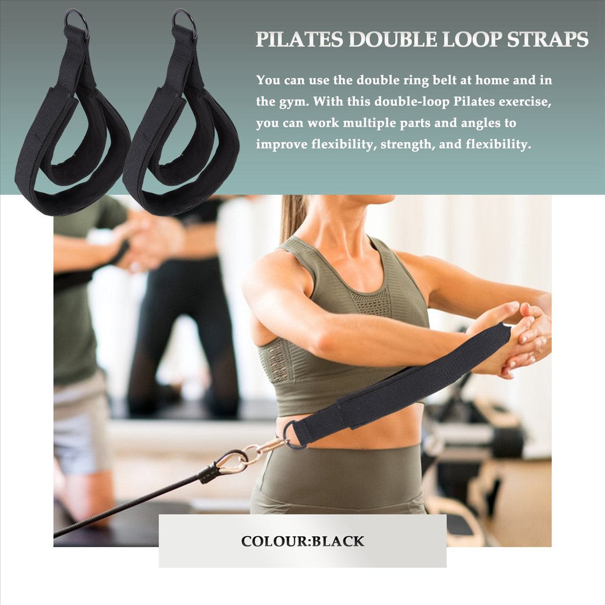 【EM ESTOQUE】2 PEÇAS Alças Dupl - Pilates Ankle Strap avaliação e preço